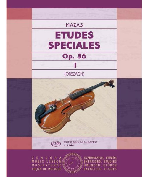 EMB (EDITIO MUSICA BUDAPEST) MAZAS - ETUDES SPECIALES V1 OP.36 - VIOLON