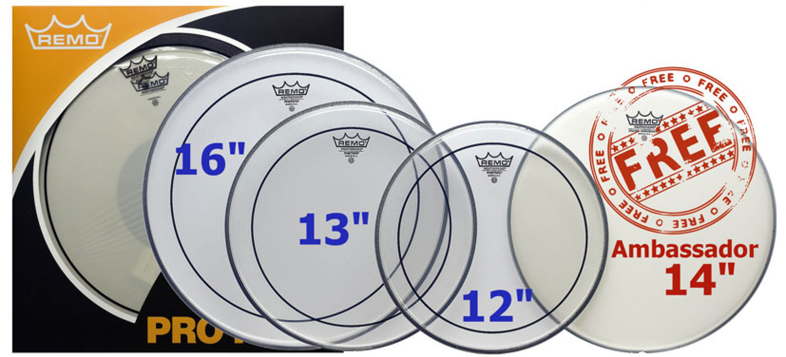 REMO PP-0320-PS - PROPACK PINSTRIPE CLEAR 12 13 16 + 14 AMBASSADOR