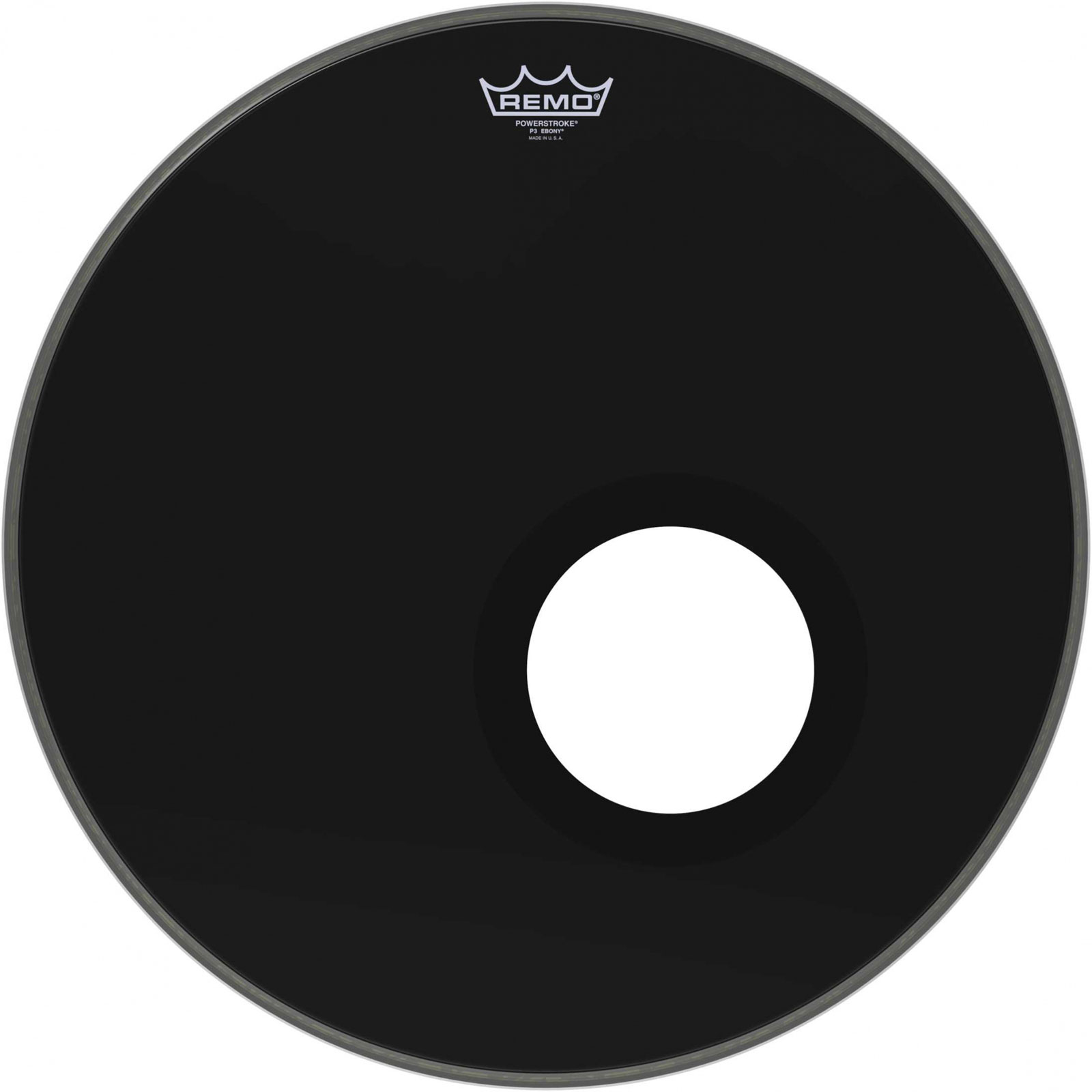 REMO P3-1020-ES-dm Timbre Resonance Grosse Caisse P3 3 20 Ebony