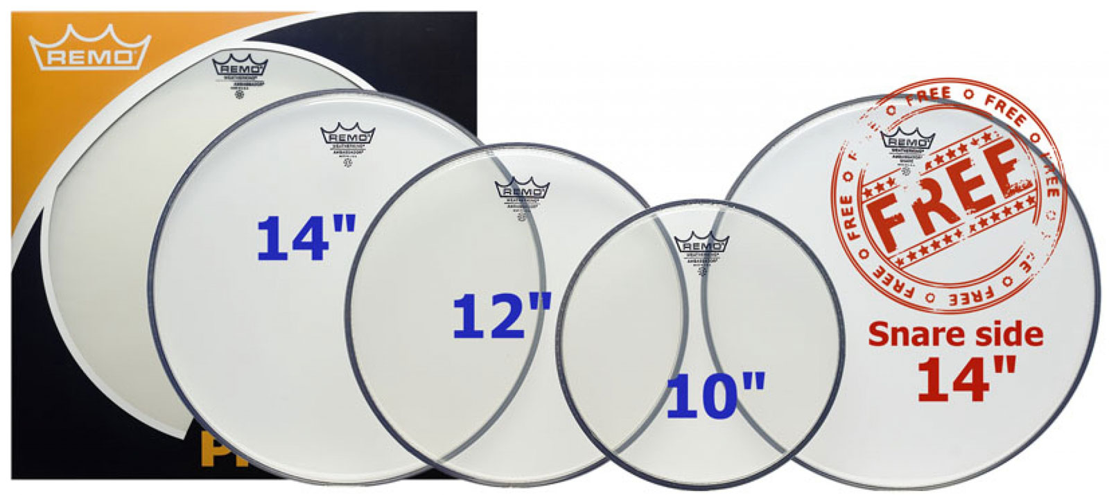REMO PP-0730-BA - PROPACK AMBASSADOR CLEARS 10/12/14 + 14 (TIMBRE) 