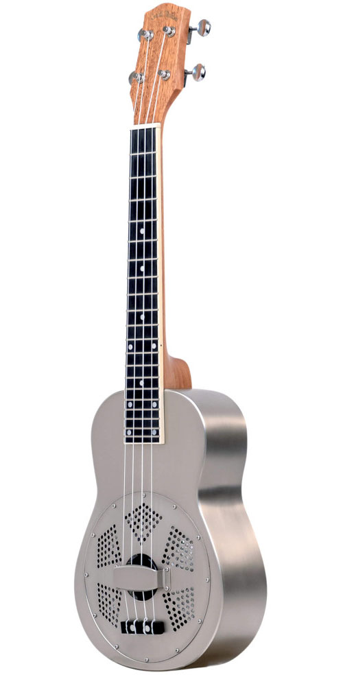 GOLD TONE Tenor-Scale Metal Body Resonator Ukulele With Bag, Left-Handed Model