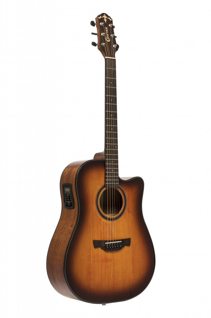 CRAFTER Able Series 600, Cutaway Dreadnought Electric-Acoustic Guitar Vintage Sunburst