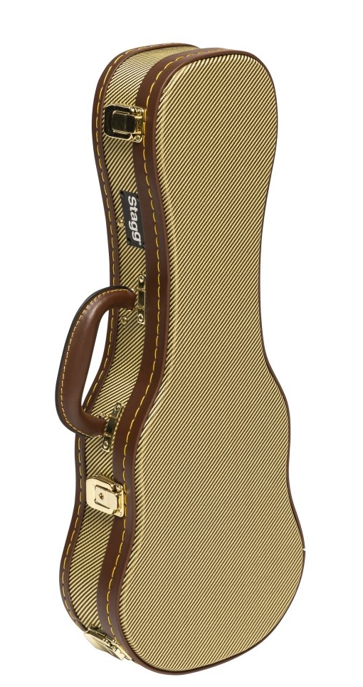 STAGG Ukulele Soprano Tweed Case - GCX-UKS GD