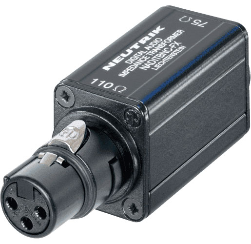 NEUTRIK CONNECTEURS AUDIO ACCESSOIRES TRANSFORMATEURS D'IMPEDANCE AES/EBU XLR 3 PLES FEM.