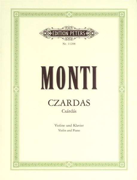 EDITION PETERS MONTI VITTORIO - CZARDAS - VIOLIN AND PIANO