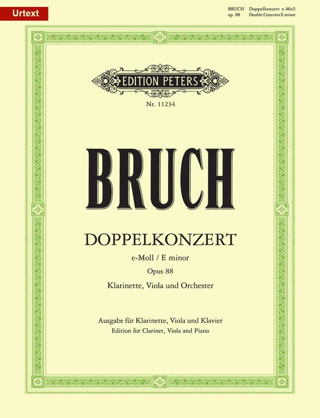 EDITION PETERS Bruch Max - Double Concerto Op.88 - Clarinette, Alto & Piano