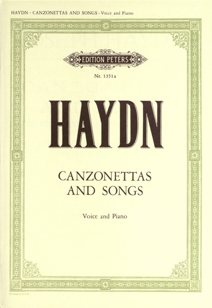 EDITION PETERS HAYDN JOSEPH - 35 CANZONETTAS AND SONGS INCLUDING 14 ENGLISH POEMS (LANDSHOFF) - VOICE AND PIANO
