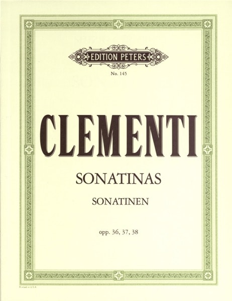 EDITION PETERS CLEMENTI MUZIO - SONATINAS OP. 36 NOS. 1-6, OP. 37 NOS. 1-3, OP. 38 NOS. 1-3 - PIANO