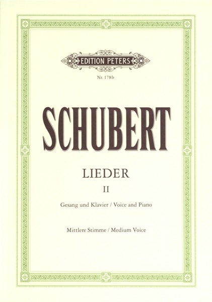 EDITION PETERS SCHUBERT FRANZ - SONGS VOL.2: 75 SONGS - VOICE AND PIANO (PAR 10 MINIMUM)