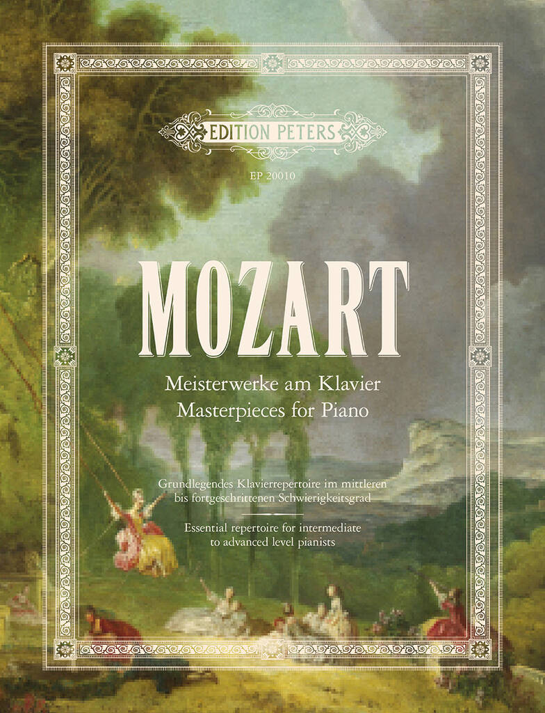 EDITION PETERS MOZART W.A. - MASTERPIECES FOR PIANO