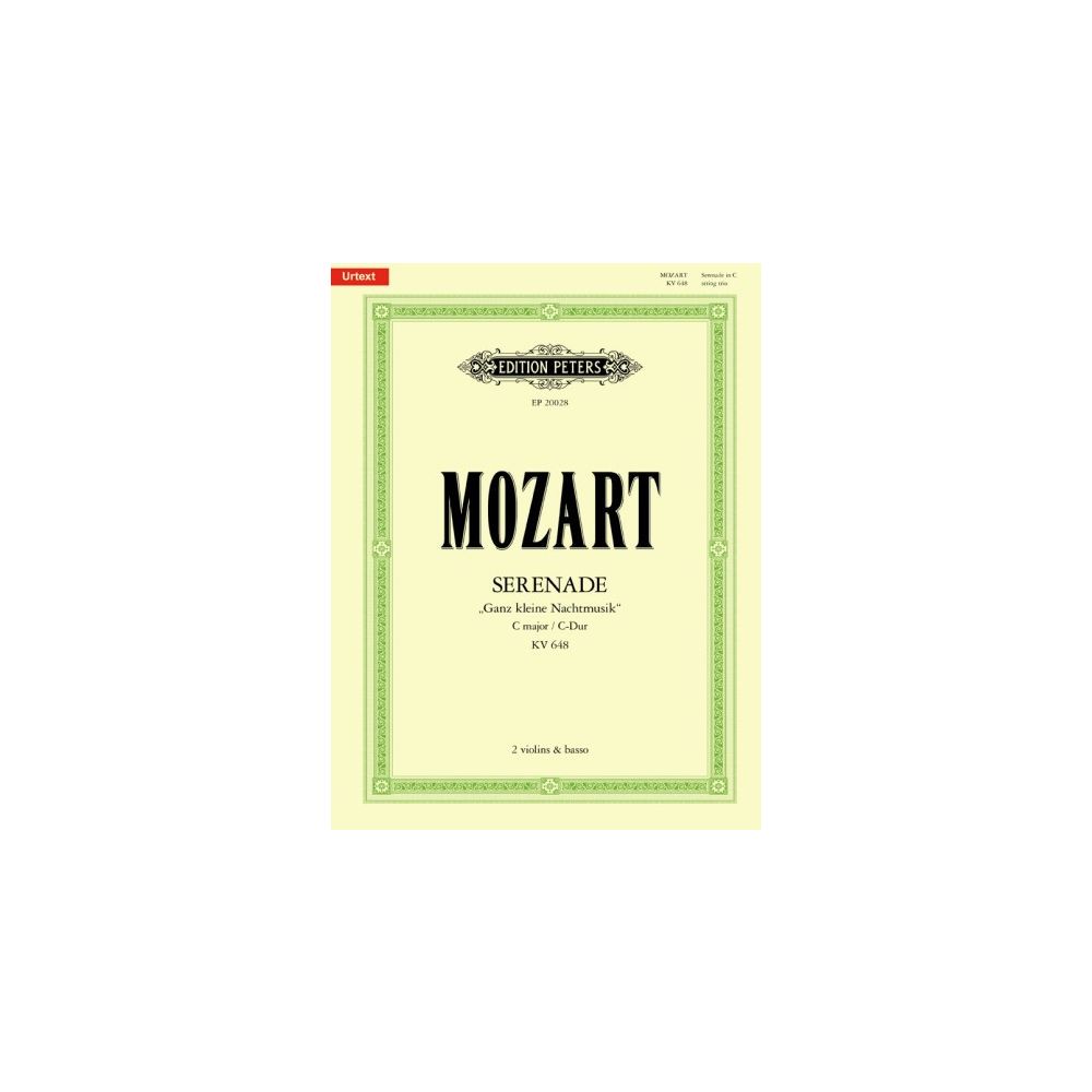 EDITION PETERS MOZART W.A - SERENADE C-DUR 