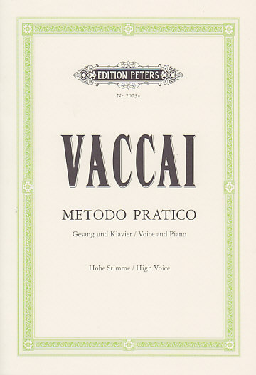 EDITION PETERS Vaccai - Methode Pratique (voix Haute)