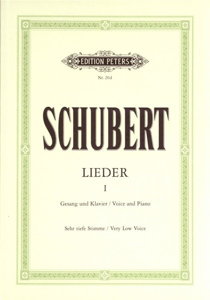 EDITION PETERS SCHUBERT FRANZ - SONGS VOL.I: 92 SONGS - VOICE AND PIANO (PAR 10 MINIMUM)