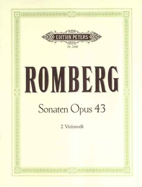 EDITION PETERS ROMBERG ANDREAS - 3 DUET SONATAS OP.43 - CELLO ENSEMBLE