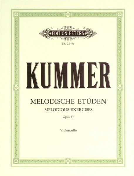 EDITION PETERS KUMMER FRIEDRICH AUGUST - 10 MELODIOUS EXERCISES OP.57 - CELLO