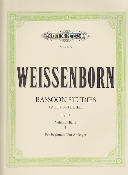 EDITION PETERS WEIßENBORN - ETUDES POUR BASSON OP.8 VOL.1