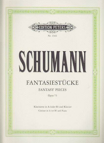 EDITION PETERS Schumann R. - Fasiestücke Op.73 - Clarinette, Piano