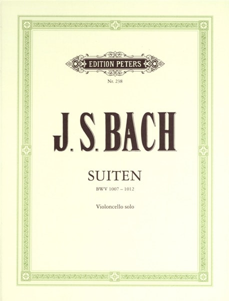 EDITION PETERS BACH JOHANN SEBASTIAN - 6 SOLO SUITES BWV 1007-1012 - CELLO