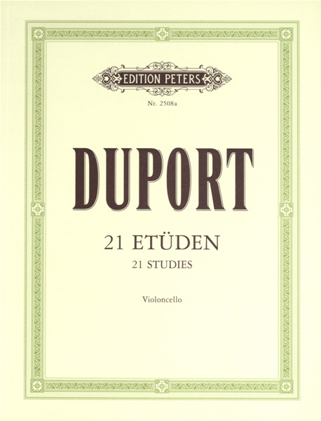 EDITION PETERS DUPORT - 21 STUDIES - CELLO