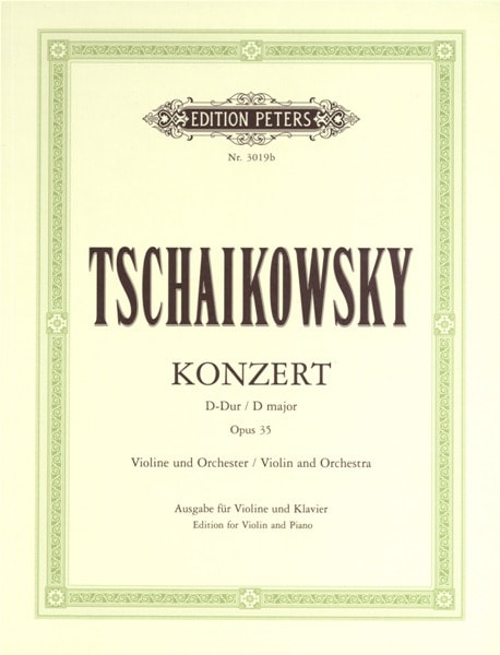 EDITION PETERS TCHAIKOVSKY PYOTR ILYICH - CONCERTO IN D OP.35 - VIOLIN AND PIANO