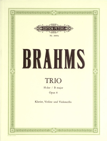 EDITION PETERS Brahms Johannes - Trio No.1 In B Op.8 - Piano Trios