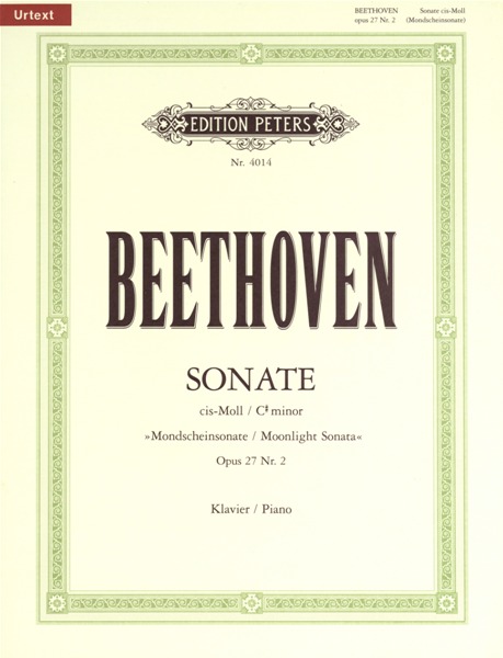 EDITION PETERS BEETHOVEN LUDWIG VAN - SONATA IN C# MINOR OP.27 NO.2 