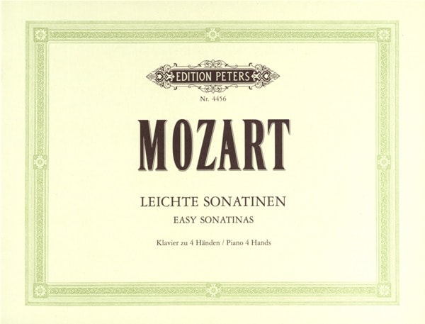 EDITION PETERS MOZART WOLFGANG AMADEUS - SONATINAS - PIANO 4 HANDS