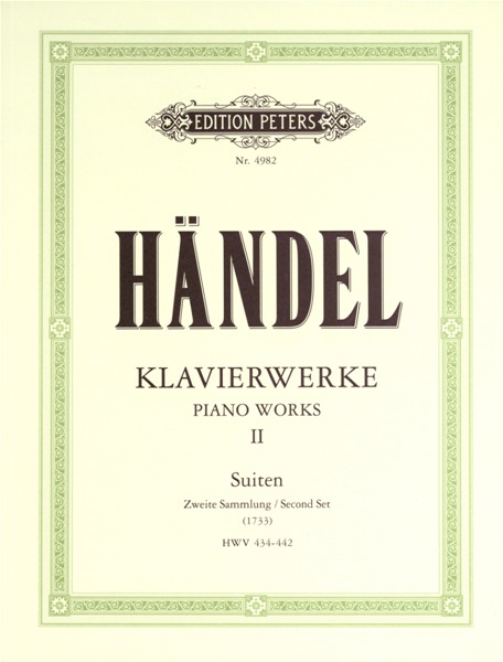 EDITION PETERS Handel George Friederich - Keyboard Works Vol.2 - Piano