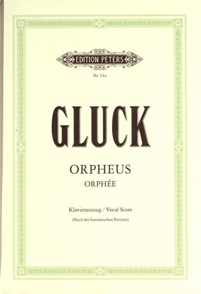 EDITION PETERS GLUCK CHRISTOPH WILLIBALD - ORPHEUS - VOICE AND PIANO 