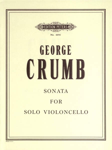 EDITION PETERS CRUMB GEORGE - SONATA - CELLO