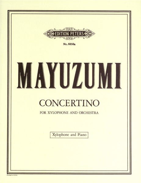 EDITION PETERS MAYUZUMI TOSHIRO - CONCERTINO FOR XYLOPHONE AND ORCHESTRA. - PERCUSSION