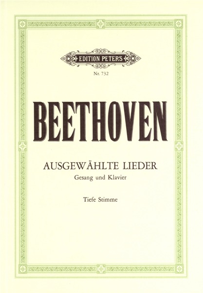 EDITION PETERS BEETHOVEN LUDWIG VAN - 30 SELECTED SONG - VOICE AND PIANO (PER 10 MINIMUM)
