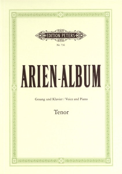 EDITION PETERS ARIA ALBUM FOR TENO - VOICE AND PIANO (PAR 10 MINIMUM)