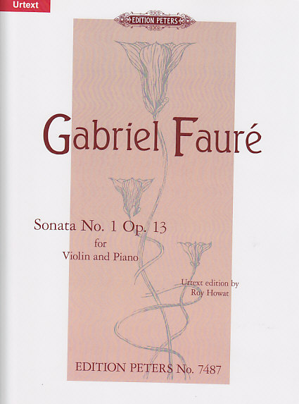 EDITION PETERS Faure G. - Sonate Fur Violine Und Klavier N° 1 A-dur Op. 13