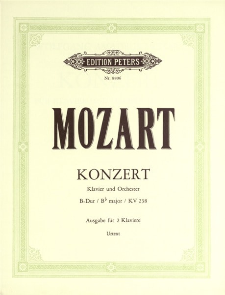 EDITION PETERS MOZART WOLFGANG AMADEUS - CONCERTO NO.6 IN B FLAT K238 - PIANO 4 HANDS