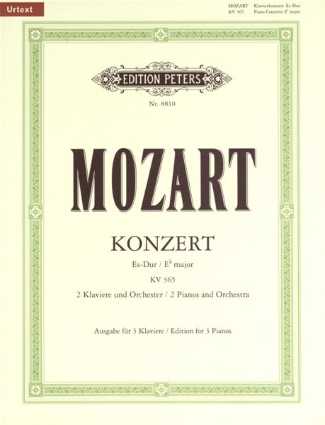 EDITION PETERS MOZART WOLFGANG AMADEUS - CONCERTO NO.10 IN E FLAT FOR 2 PIANOS K365 - PIANO (MULTIPLE)