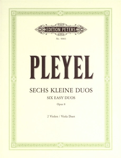 EDITION PETERS PLEYEL IGNAZ JOSEPH - 6 EASY DUOS OP.8 - VIOLA ENSEMBLE