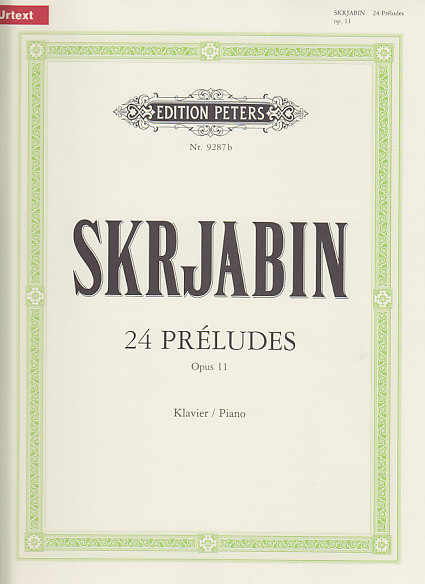EDITION PETERS SCRIABINE - 24 PRELUDES OP.11 - PIANO