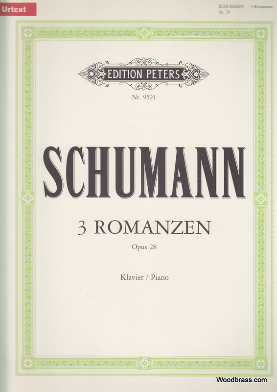 EDITION PETERS SCHUMANN ROBERT - 3 ROMANCES OP.28 - PIANO
