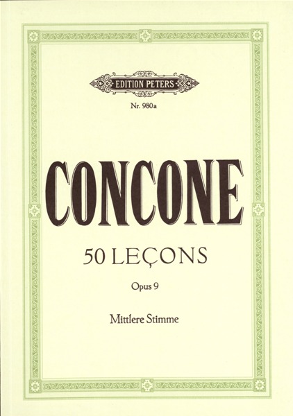 EDITION PETERS CONCONE GIUSEPPE - 50 LEÇONS OP.9 - VOCAL