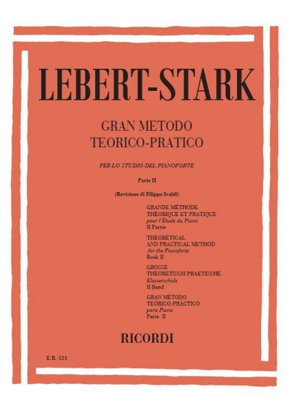 RICORDI Lebert/stark - Gran Metodo TEORICO-pratico Per Lo Studio Del Pianoforte.