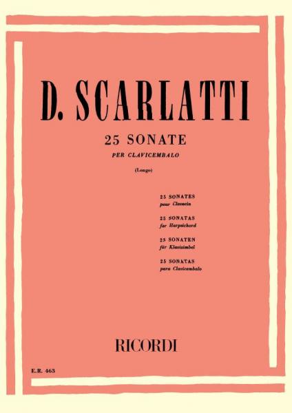 RICORDI SCARLATTI D. - 25 SONATE - PIANO