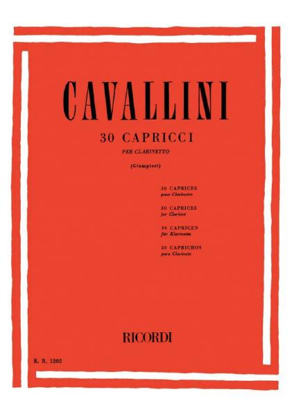 RICORDI Cavallini E. - 30 Capricci - Clarinette