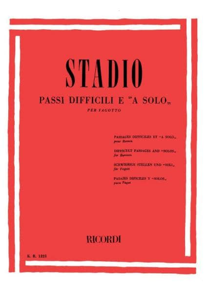 RICORDI STADIO C. - PASSI DIFFICILI E A SOLO - BASSON