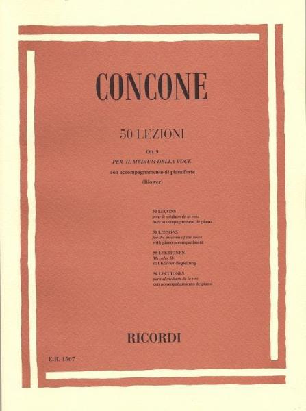 RICORDI CONCONE G. - 50 LEZIONI DI CANTO OP. 9 - CHANT
