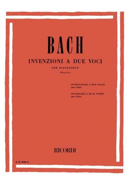 RICORDI BACH J.S. - INVENZIONI A 2 VOCI ANNOTATA - PIANO