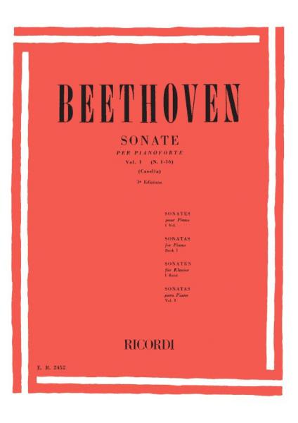 RICORDI BEETHOVEN L.V. - 32 SONATE PER PIANOFORTE VOL 1 - PIANO