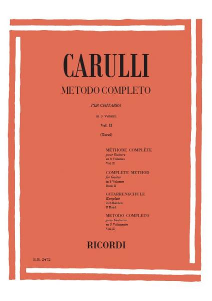 RICORDI CARULLI F. - METODO COMPLETO PER CHITARRA VOL. II