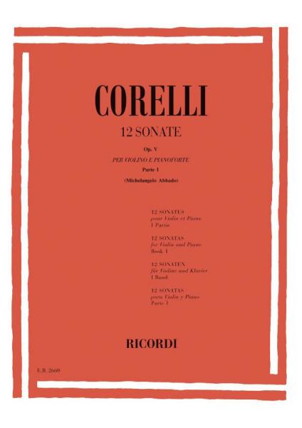 RICORDI CORELLI A. - 12 SONATE OP. V - VIOLON ET BASSE