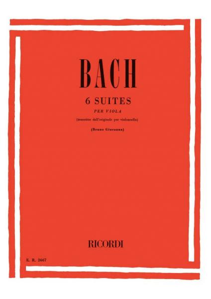 RICORDI BACH J.S. - 6 SUITES BWV 1007-1012 - ALTO